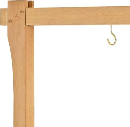 34" Wood Gong Stand, Solid Beech — MADE IN EUROPE — for Meditation, Sound Healing Therapy and Yoga, 2-YEAR WARRANTY - size: Medium