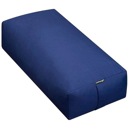 Firm Large Yoga Bolster, 24x12x6in - color: Dark Blue - Zippered Cover, size: 1 Pack