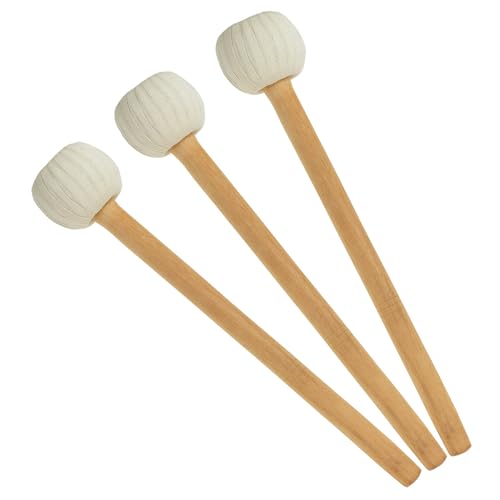 Unlimited Chinese Gong Mallets - Set of 3 - Includes 3 Mallets/Smooth Handles/For 6 in to 40 in Gongs/Great for Sound Healing & Meditation Toolkit - size: For 26"-30" Gongs