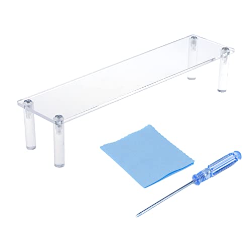 T Tulead Acrylic Riser Clear Display Risers Stand Organizer Shelf 1 Tier - color: Clear, size: 1 Tier 9.84"