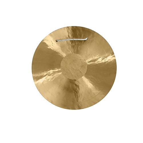 Arborea 10" Mini Gong for Desk with Mallet and Stand Shimmering Wash Authentic Chinese Gong Bell For Home Office Tabletop Decor Bronze Metal Gong Percussion Instruments - size: 10" Wind Gong