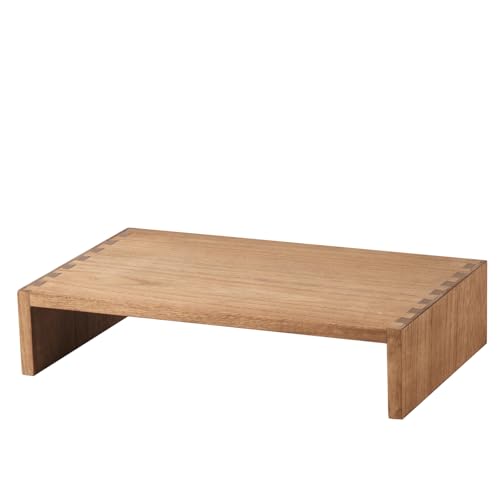KIRIGEN Wood Monitor Stand Riser for Desk, 15.39 Inch, Brown 39-DBR - color: Dark brown, size: 39cm