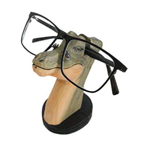 Red Dollar Handmade Wood Carved Animal Eyeglass Holder, Cute Sunglasses Display Stand, Nightstand Home Office Desk Decor, Christmas Holiday New Year Business Gift for Men Women Adults (Crocodile) - color: Crocodile