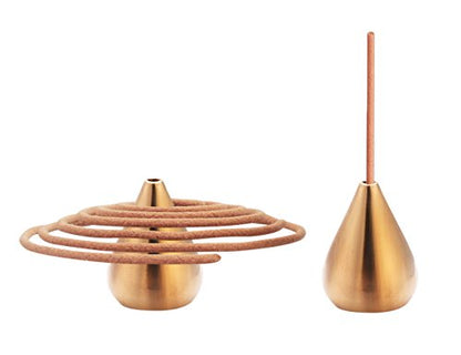 Miupoo Incense Holder, Coil Incense Burner, Incense Cone Burner, Incense Sticks Burner, 3 Styles Brass,6 Pieces