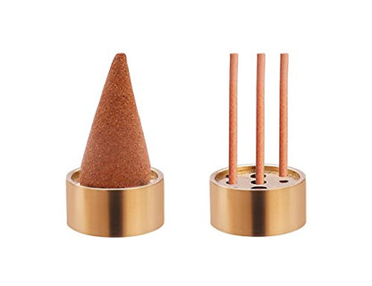 Miupoo Incense Holder, Coil Incense Burner, Incense Cone Burner, Incense Sticks Burner, 3 Styles Brass,6 Pieces