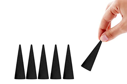 Peppermint Charcoal Incense Cones 2" BACKFLOW - 60 Pack Bulk - Natural Scented Cones Handmade Hand Dipped