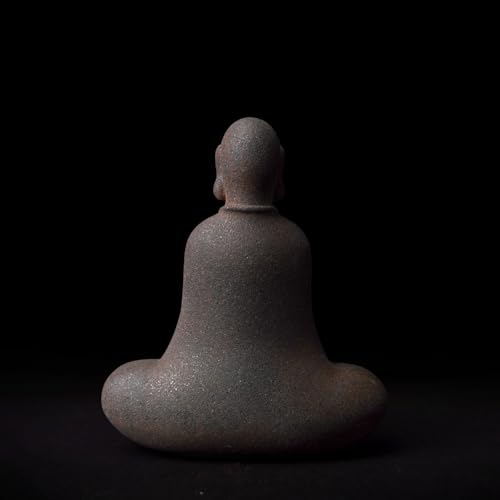 Faceless Buddha Statue, Cast Iron Buddha Figurine, Indoor Outdoor Zen Decor - style: Egoless