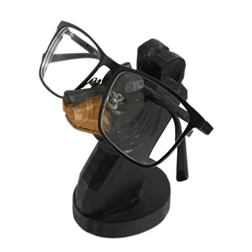 Red Dollar Handmade Wood Carved Animal Eyeglass Holder, Cute Sunglasses Display Stand, Nightstand Home Office Desk Decor, Christmas Holiday New Year Business Gift for Men Women Adults - color: Bear