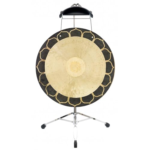 24" to 26" Temple Wind Gongs on Stands - Includes 26" Gong, Stand, & Mallet/Great for Meditation & Sound Healing