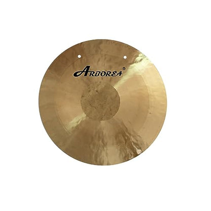 Arborea 10" Mini Gong for Desk with Mallet and Stand Shimmering Wash Authentic Chinese Gong Bell For Home Office Tabletop Decor Bronze Metal Gong Percussion Instruments - size: 10" Wind Gong