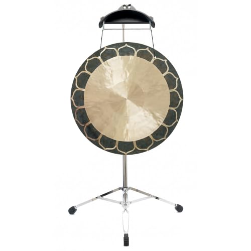 24" to 26" Temple Wind Gongs on Stands - Includes 26" Gong, Stand, & Mallet/Great for Meditation & Sound Healing - color: 24" on Satellite of Love Stand