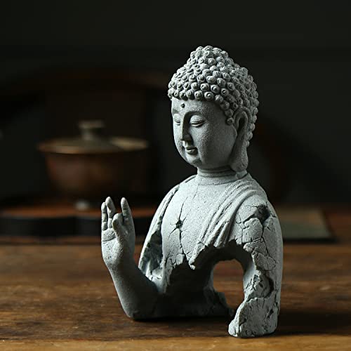 Buddha Statue for Home Stone Zen Garden Accessories Meditation Zen Garden Yoga Bonsai Micro Landscape Feng Shui Decor Fish Tank Aquarium Decorations