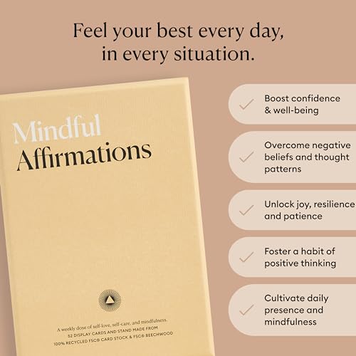 Intelligent Change Mindful Affirmations, 52 Positive Affirmation Cards for Women with Display Stand, Daily Affirmations for Inspiration, Mindfulness & Self Care, Unique Gifts for Women and Men - style: Classic Edition