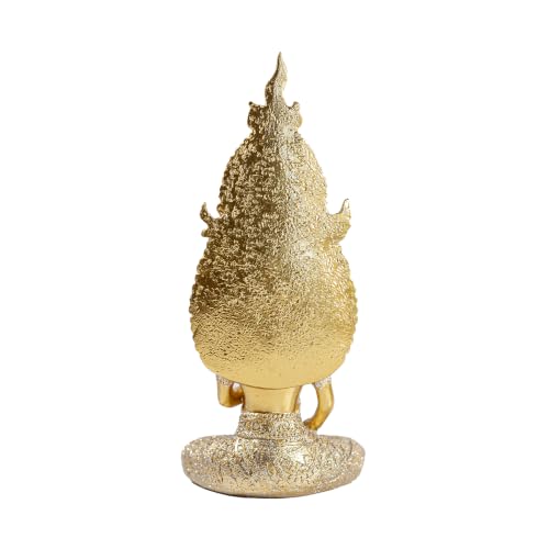 Buddha Statue, Golden, 7.87in Resin