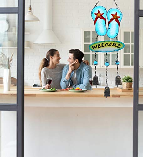 CoTa Global Welcome Flip-Flop Hanging Wind Chime Decoration Art - 26 Inches
