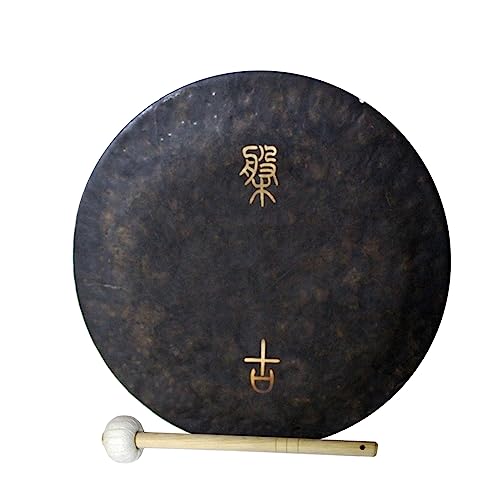 Arborea 24" Earth Tone Gong Includes Gong Mallet & Hanging String Chinese Gong Hand Selected for Sound Healing Home or Office - color: Earth Tone Gong, size: 24"