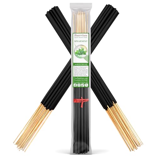 Spearmint Exotic Incense Sticks Jumbo 19 Inch Long - Bulk 1 Bundle 27 to 30 Sticks - Natural 19" Extra Large with A Smooth Aroma that Burns for 3 to 4 Hours Each.