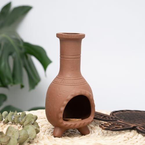 Mexican Style Terracotta Palo Santo Holder,Handmade Chiminea Incense Dish - color: Terracotta - Mexican Palo Santo Holder