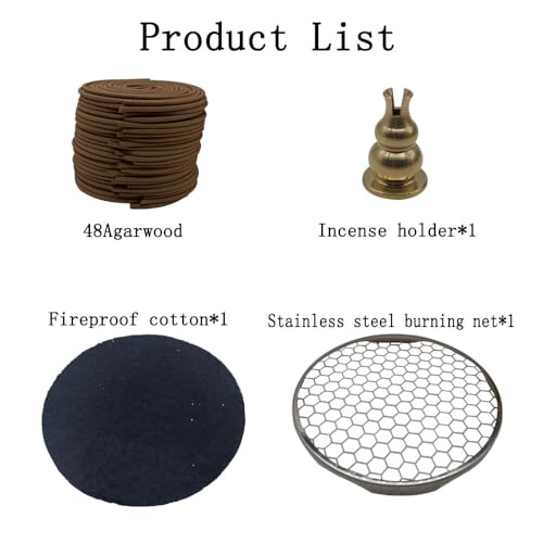 Coil Incense,Traditional spiraled Incense,Perfect for Meditation Spaces,Living Rooms,or Any Indoor Area Where You Want to Create a Relaxing Atmosphere. (48Agarwood) - color: 48agarwood