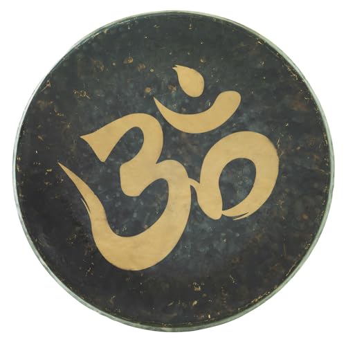 Om Gongs - Includes Rope and Chinese Mallet/Om Engraved Bronze Gong/Great for Meditation & Yoga/Made of Bronze - size: 18" Om Mother Tesla Gong