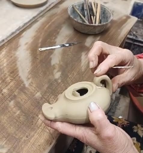 Clay Oil lamp Vintage Replica Imitation Christian Gift Bible Jesus Biblical Oil Ancient Hebrew Oil Lamp (Retro)