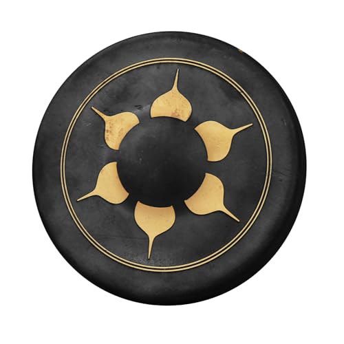 6" Bao Gong with Stand & Mallet – Handcrafted Bronze Percussion Gong with Exquisite Pattern Design, Ideal for Home or Office Display - size: 6" Bao Gong