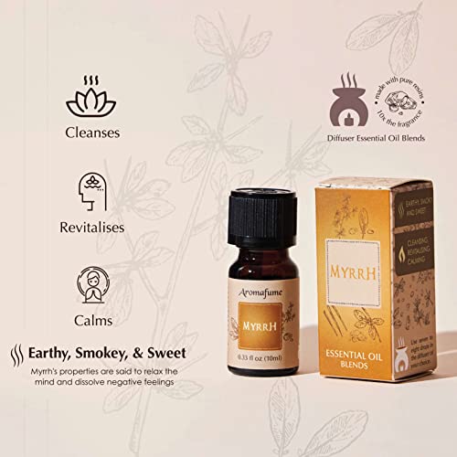 Spiritual Awareness Resin Essential Oil Diffuser Blend Gift Set by Aromafume | Frankincense, Myrrh, Benzoin, Copal, Frankincense & Myrrh | 5 x 10ml | Stimulate a Connection | Charged with Pure Resins