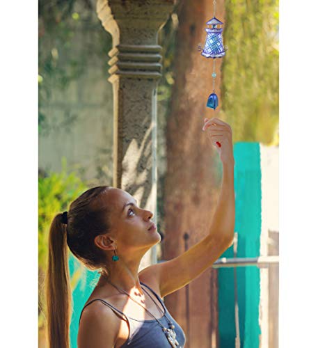 CoTa Global Purple Lighthouse Wind Chime - Hanging Garden Decorations