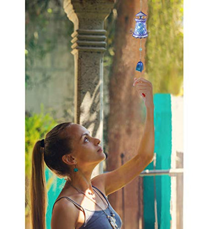 CoTa Global Purple Lighthouse Wind Chime - Hanging Garden Decorations