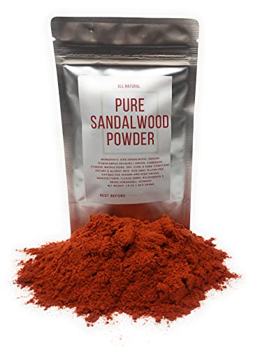 Pure Sandalwood Powder - 100% Natural Sandalwood Dust - Culinary Grade, Raw, Vegan, Non-GMO - size: 1.76 Ounce (Pack of 1)