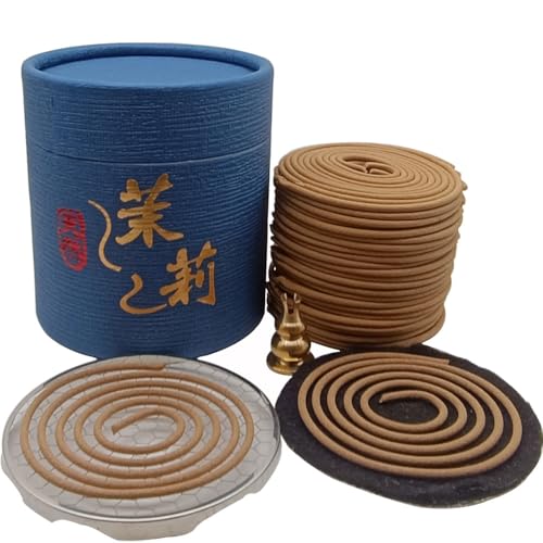 Coil Incense,Traditional spiraled Incense,Perfect for Meditation Spaces,Living Rooms,or Any Indoor Area Where You Want to Create a Relaxing Atmosphere. (48Jasmine) - color: 48jasmine