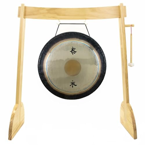 24" to 30" Paiste Symphonic Gongs on Small Lunaphonic Gong Stand - Includes Gong, Stand, & Mallet/Flat Scraped Surface with a Dark Rim/Moon-Inspired Base