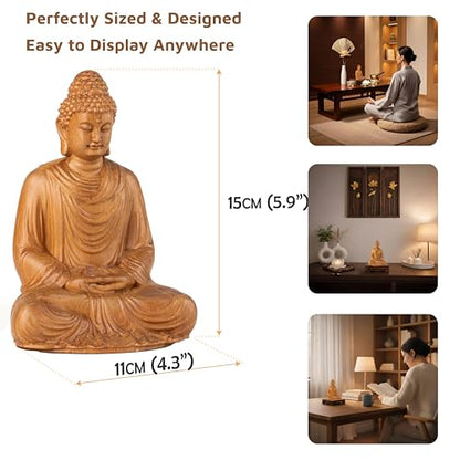 Buddha Statue Indoor Meditation Accessories, Zen Decor, Spiritual Decor, Small Buddha Statue, Yoga Gift for Women and Men, Religious Statues Indoor - style: Meditating Buddha Statue