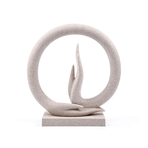 Carefree Fish Desert Sandstone Buddha Hand Statue Yoga Decor The Art of Minimalism Valuable Collection (Solid 6.6 Pounds) - color: Desert Sandstone