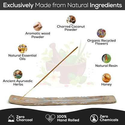 Satya Nagchampa Jasmine Incense Sticks, Satya Bng (Bangalore) Insenses 15gmx3 Pack (45 GMS) with Raajsee Incense Holder Bundle, Satya Nagchampa Natural Incense - color: Jasmine