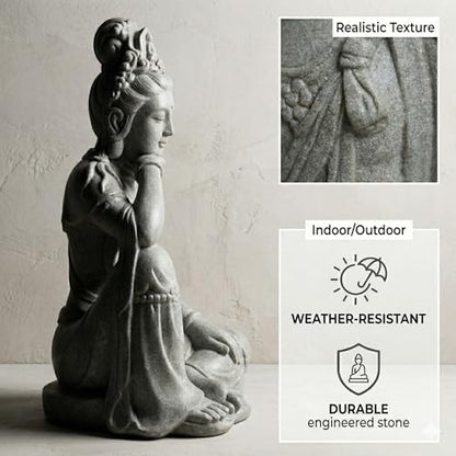 19" Guan Yin Buddha Statue for Home & Garden Zen Meditation Decor