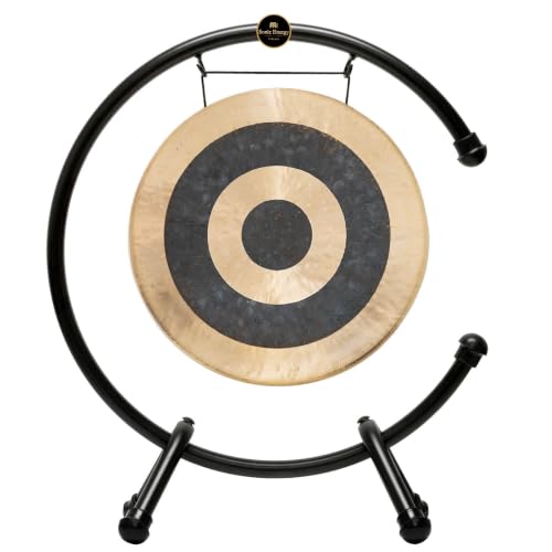 14" Gongs on Meinl Table Gong Stand (TMTGS-M) - Includes Gong, Stand, & Mallet/Sturdy Compact Design/Perfect for 14" Gongs