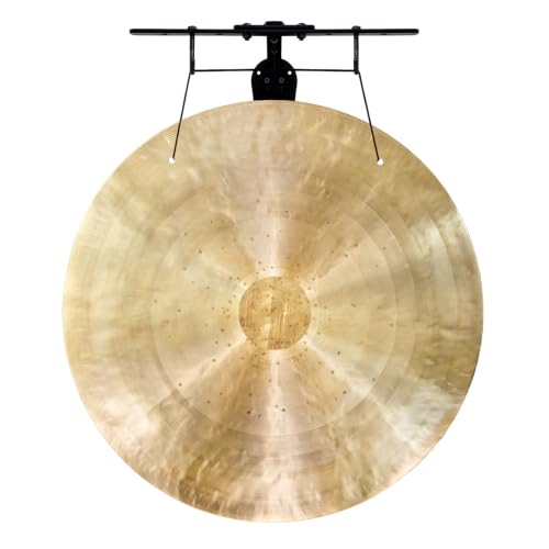 22" Chinese Gongs on the Internal Wave Gong Hanger - Includes Gong, Mallet, & Hanger/Versatile Space Saving Alternative to Floor Gong Stands