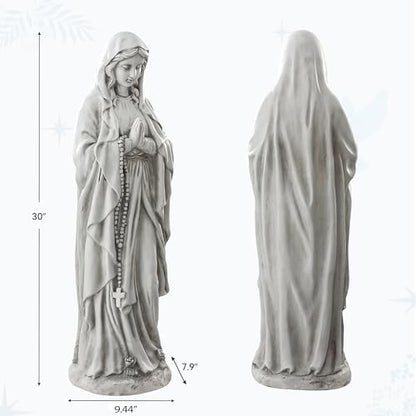 Virgin Mary Praying Statue, Large 30inch Outdoor Religious Sculpture - color: Praying Virgin Mary-29.5"