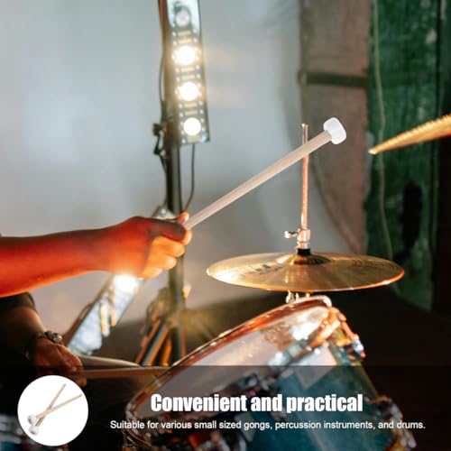 Abaodam 2 Pcs Small Gong Mallet Wooden Handle Gong Accessories for Percussion Instruments 10.23 inch Hammer Set Drumstick Accessories for and Drum