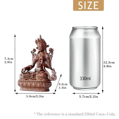 White Tara Buddha Statue Pure Copper Handmade Zen Home Decor - color: White Tara