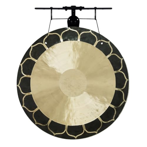 24" to 26" Temple Wind Gongs on Stands - Includes 26" Gong, Stand, & Mallet/Great for Meditation & Sound Healing - color: 24" on Internal Wave Gong Hanger