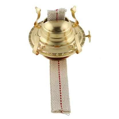 Kerosene Oil Lamp Holder M Size Oil Lamp Burner Brass Plated with Wick