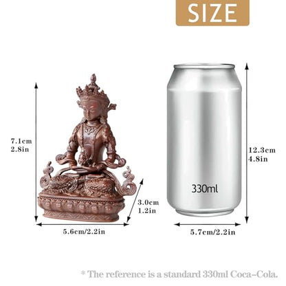 Amitayus Buddha Statue Pure Copper Handmade Zen Meditation Decor - color: Amitayus