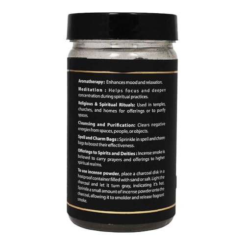 Vrinda® Holy Death Premium Incense Powder - for All Rituals, 50 gm, Made in India, Smudge Powder, Voodoo, Hoodoo, Pagan & Wiccan