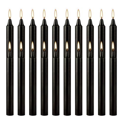 Unscented Black Spell Chime Candle-4 Inch Tall Taper Candles-20 Pcs Chime Candles, Mini Smokeless Candles for Rituals, Prayer,Dinners, Parties, Ceremonies, Shabbat - color: 4"20pcs-Black