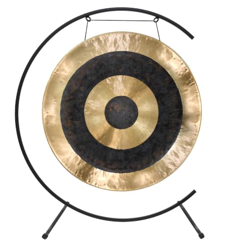 26" Chinese Gongs on the Welcoming Gong Stand - Includes Gong, Stand, and Mallet/Stand is Made from Iron/Sturdy Design - size: 26" Subatomic Gong