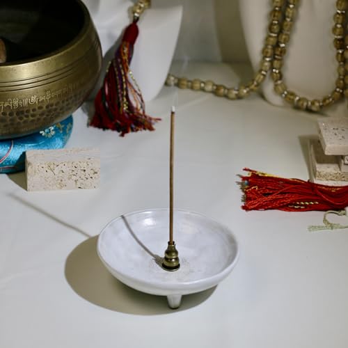 Prayer Offering Ritual Bowl Plate Great for Use Candles Tray Religious Spiritual Gifts （White Tree Life） - style: White Tree Life