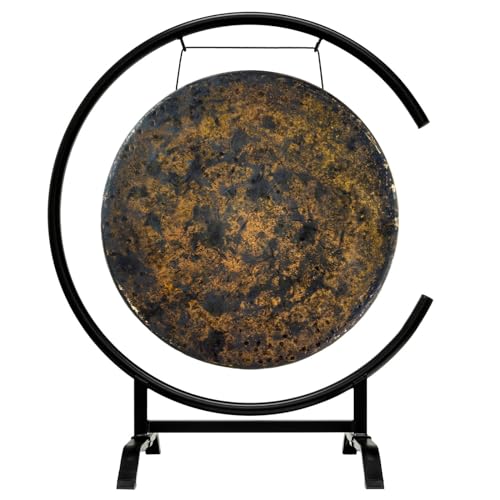 22" Chinese Gongs on the Seaside C-Stand - Includes Gong, Stand, & Mallet/Sturdy & Compact Design - color: 22" Mother Tesla Gong
