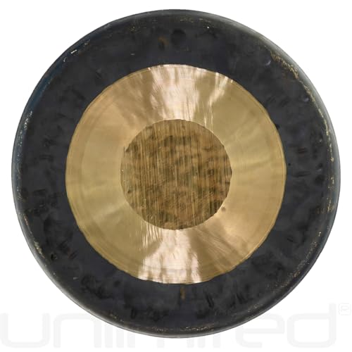 Unlimited Dark Star Gongs - Includes Gong, Mallet & Rope/Bronze Chinese Gong/Bouncy & Moody Tone/For Sound Therapy, Meditation, & Yoga - size: 36"